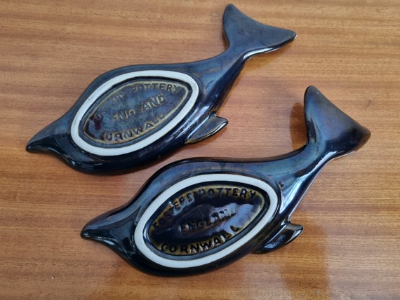 Pair of Fosters Pottery Dolphin Trinket Dishes - image 6