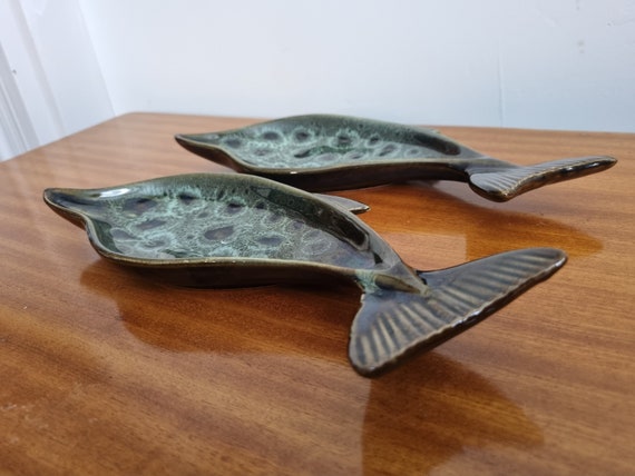 Pair of Fosters Pottery Dolphin Trinket Dishes - image 7