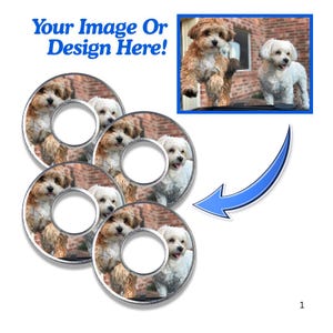 Juego de 4 arandelas de metal de 2,5 pulgadas para lanzar arandelas personalizadas