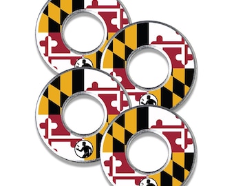Maryland Flag Washer Toss Game Washers – 2.5 Inch Metal Set of 4