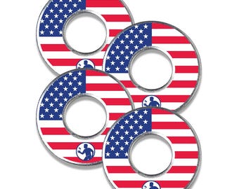 American Flag Washer Toss Game Washers – 2.5 Inch Metal Set of 4