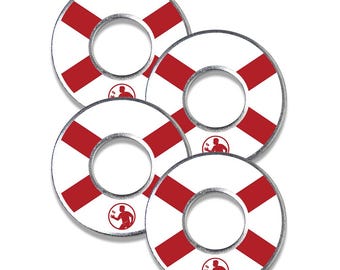 Alabama Flag Washer Toss Game Washers – 2.5 Inch Metal Set of 4