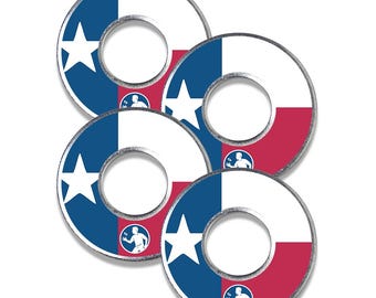 Texas Flag Washer Toss Game Washers – 2.5 Inch Metal Set of 4