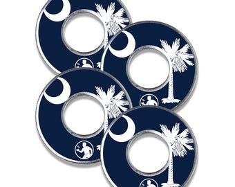 South Carolina Flag Washer Toss Game Washers – 2.5 Inch Metal Set of 4