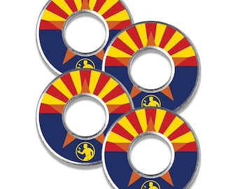 Arizona Flag Washer Toss Game Washers – 2.5 Inch Metal Set of 4