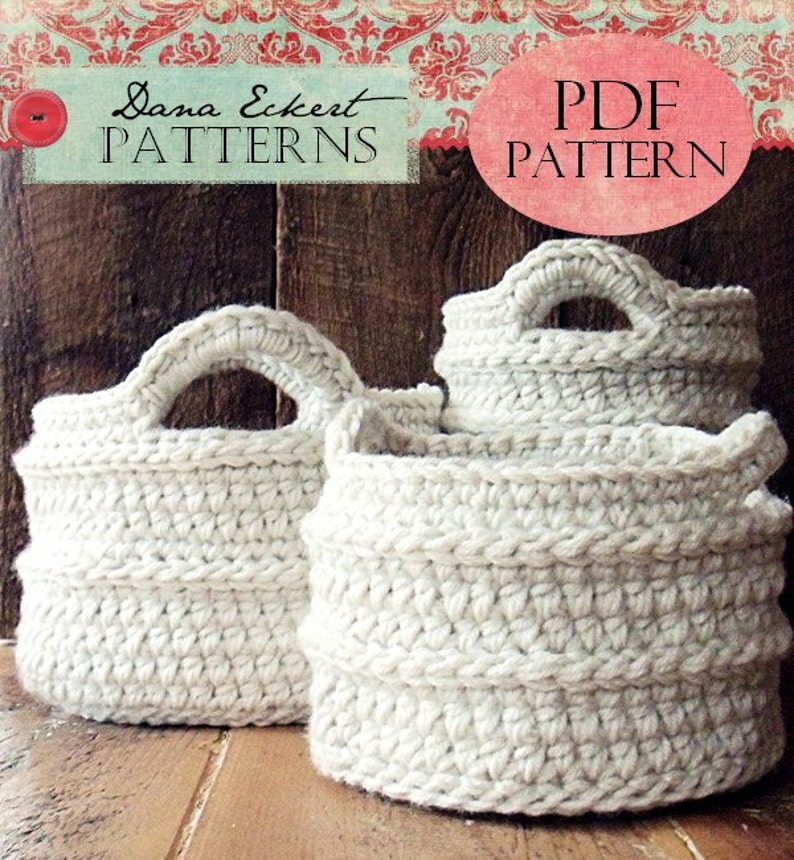 Hanging basket/crochet basket 2 patterns image 2