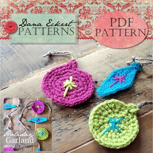 3er Set Weihnachtsornament PDF Muster (Bonus Girlande Tutorial)