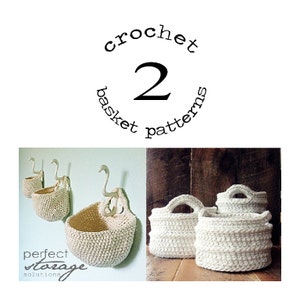 Hanging basket/crochet basket 2 patterns image 1