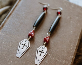 Gothic Coffin Earrings