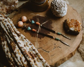 Long Earthy Eclectic Dangle Earrings