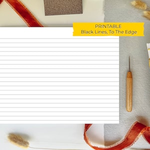 A4 To Edge LINED/RULED PRINTABLE Digital Book Binding Signature File - Black Lines