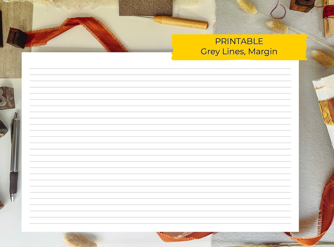 11 X 17 Margin LINED/RULED PRINTABLE Digital Book Binding Signature ...