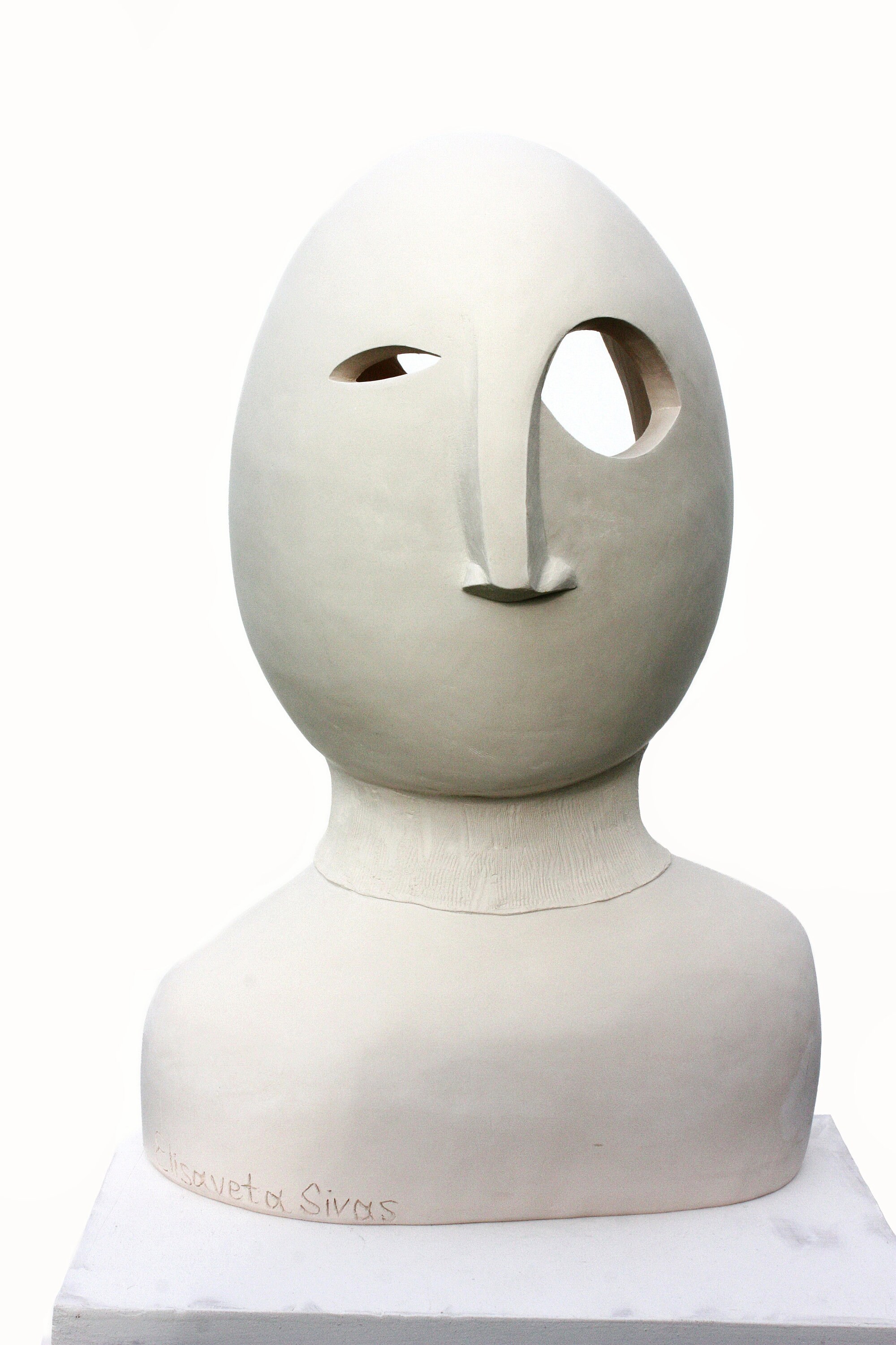 Modern Clay Sculpture Ceramic Bust Conceptual Contemporary Art Etsy