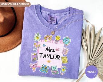 Custom Teacher Shirt, Personalized Teacher Name Shirt, Preppy Teacher Tee, Teacher Appreciation Gift, Back to School Shirt