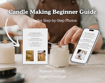 Guide du débutant pour la fabrication de bougies DIY | Instructions étape par étape (modèle PDF