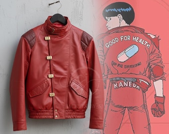 AKIRA 金田カプセルジャケット - 男性用レッドバイカーボンバー