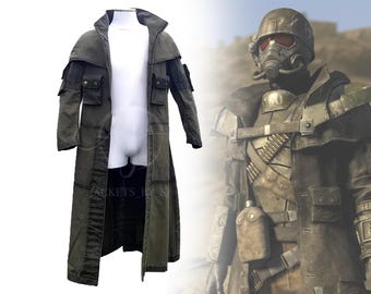 Disfraz postapocalíptico de Ranger Elite de Fallout New Vegas para cosplay / Abrigo de Ranger de la RNC / Chaqueta antidisturbios de la NCR