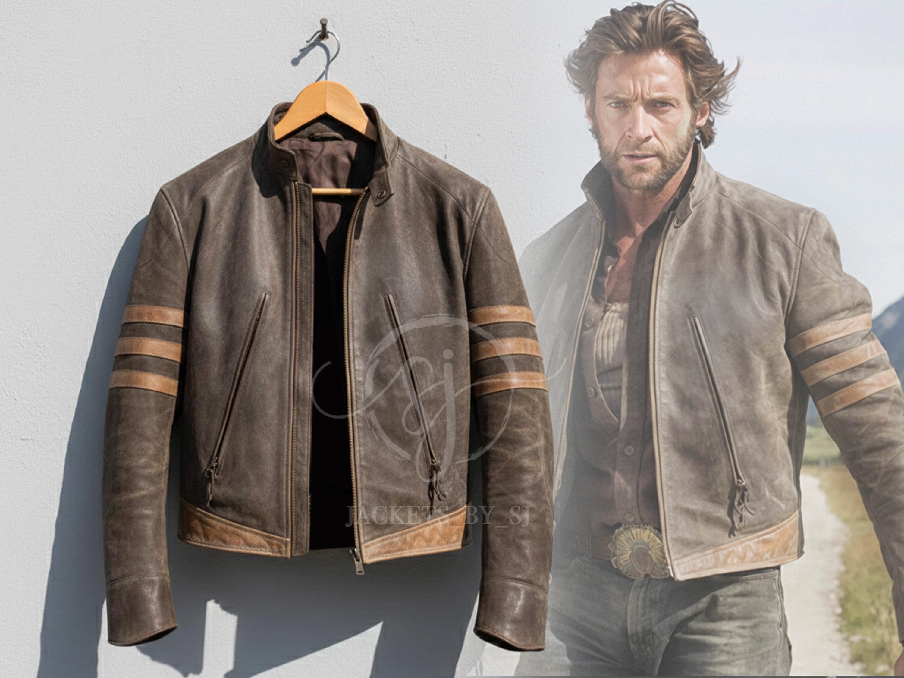 X-men Origins Wolverine Leather Jacket – Logan Hugh Jackman Brown