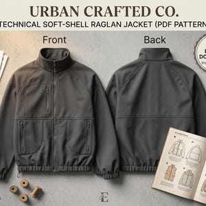 Polar Puff Jacket Sewing Pattern PDF, Unisex Puffer Coat Pattern xxs–3XL, DIY Jacket with Zipper & Pockets, A4 A0 US Letter Download