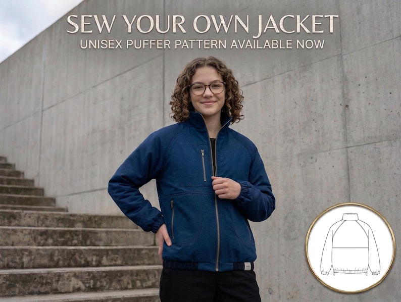 Puffer Pattern Polar Puff Jacket Sewing Pattern PDF, Unisex Puffer Coat Pattern Xxs ...