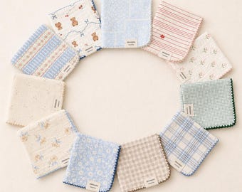 Handmade Cotton Handkerchief (Design by Korea )| Cotton Baby Towel, Printed Designs