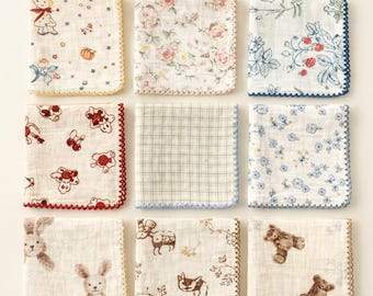 Handmade Cotton Handkerchief (Design by Korea )| Gauze Baby Towel, Printed Designs