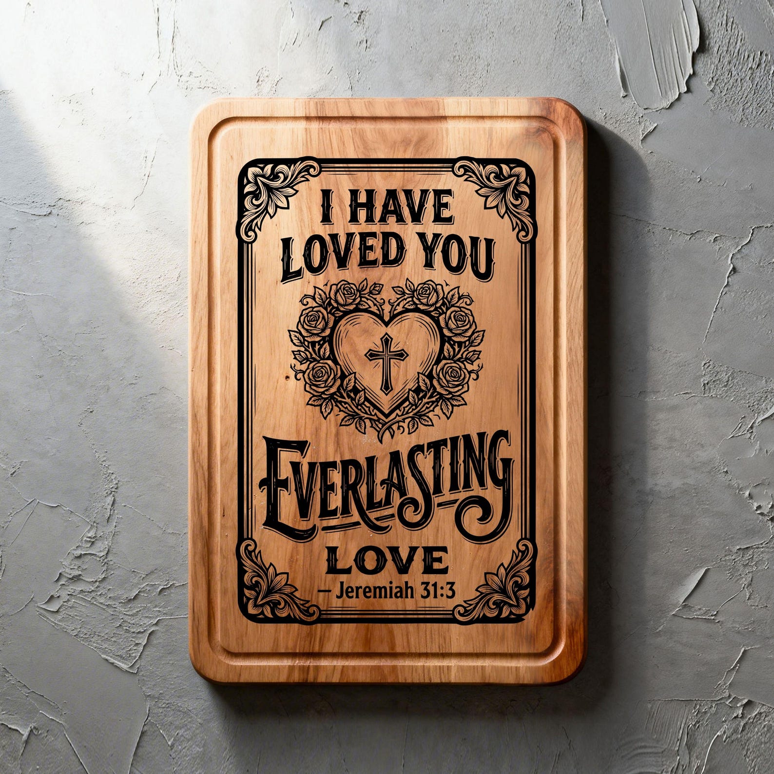 6 Christian Bible Verse SVG Laser Files, Charcuterie Board Engraving ...