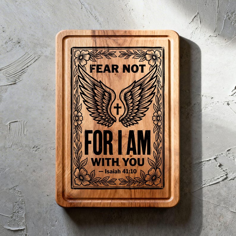 6 Christian Bible Verse SVG Laser Files, Charcuterie Board Engraving ...
