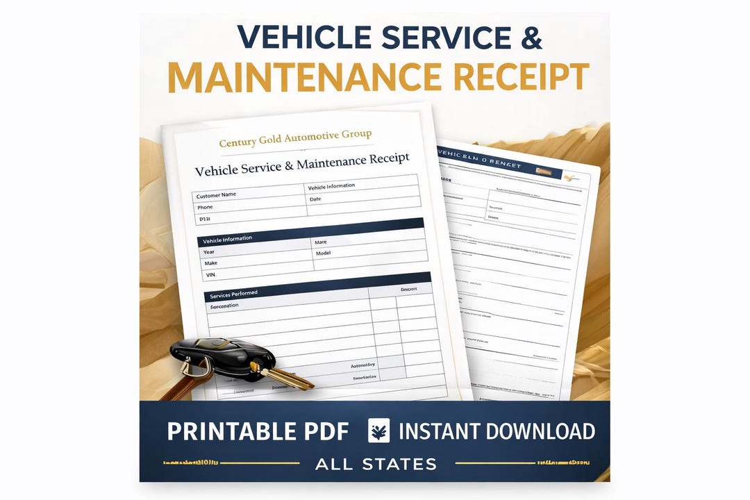 Land Rover Service Recipt Vehicle Service Receipt Printable | Auto Repair Invoice | Car ...