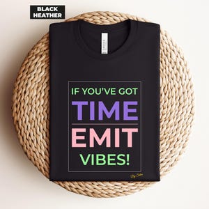 Colorful typography tee, modern text design shirt, unisex Bella+Canvas 3001 image 1