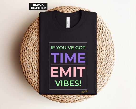 Colorful typography tee, modern text design shirt, unisex Bella+Canvas 3001