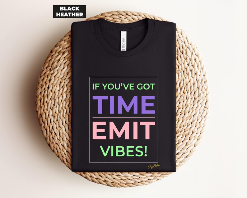 Colorful typography tee, modern text design shirt, unisex Bella+Canvas 3001 image 1