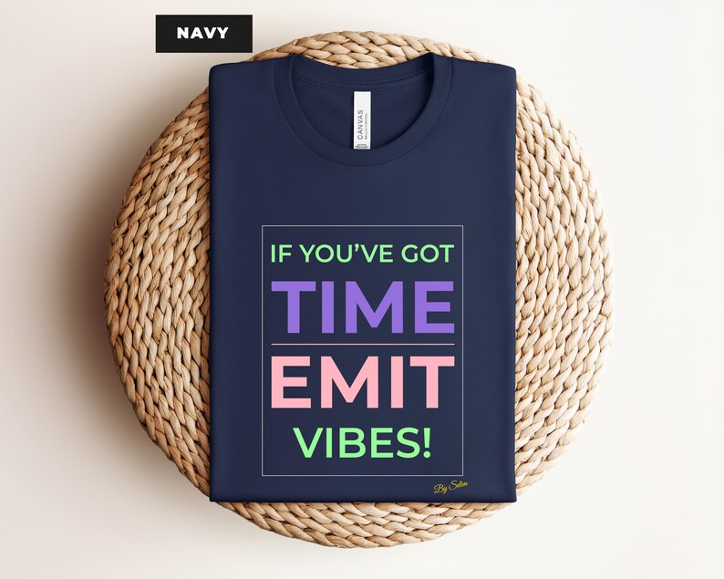 Colorful typography tee, modern text design shirt, unisex Bella+Canvas 3001 image 5