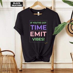 Colorful typography tee, modern text design shirt, unisex Bella+Canvas 3001 image 2