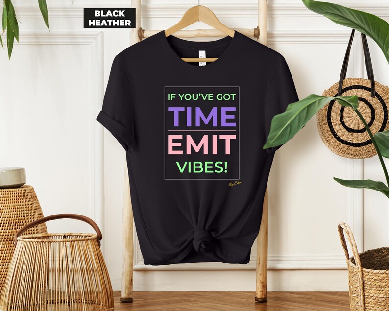 Colorful typography tee, modern text design shirt, unisex Bella+Canvas 3001 image 2