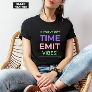 Colorful typography tee, modern text design shirt, unisex Bella+Canvas 3001 image 3