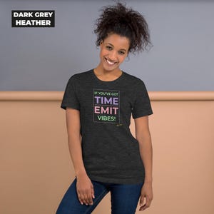 Colorful typography tee, modern text design shirt, unisex Bella+Canvas 3001 image 7