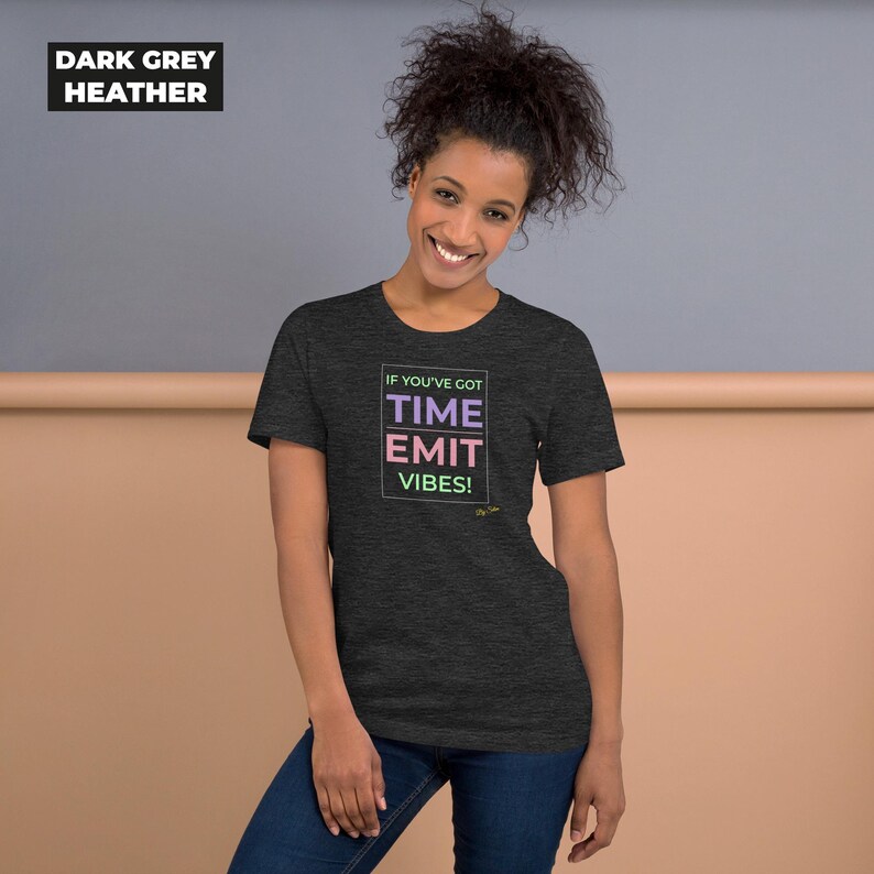 Colorful typography tee, modern text design shirt, unisex Bella+Canvas 3001 image 7