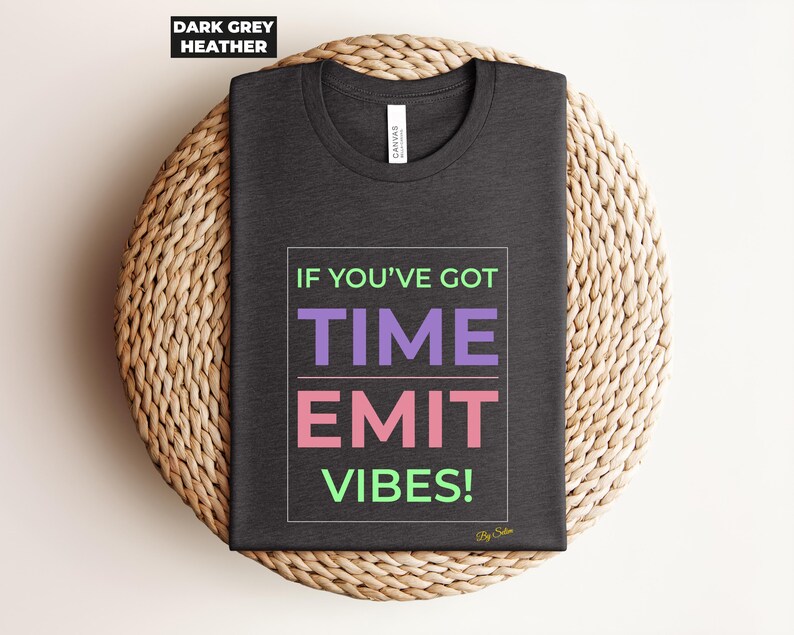 Colorful typography tee, modern text design shirt, unisex Bella+Canvas 3001 image 4