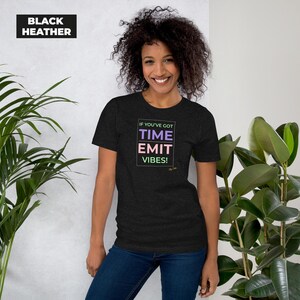 Colorful typography tee, modern text design shirt, unisex Bella+Canvas 3001 image 6
