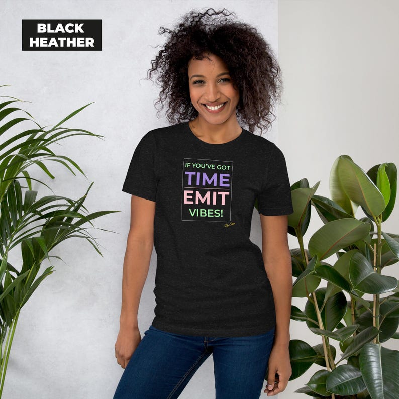 Colorful typography tee, modern text design shirt, unisex Bella+Canvas 3001 image 6