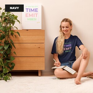 Colorful typography tee, modern text design shirt, unisex Bella+Canvas 3001 image 8