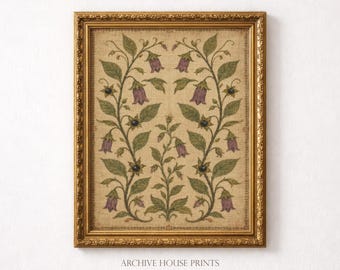 Belladonna Dark Academia Wall Art | Gothic Botanical Witchcraft Decor | Deadly Nightshade Poison Garden Tapestry Print | MAILED Print