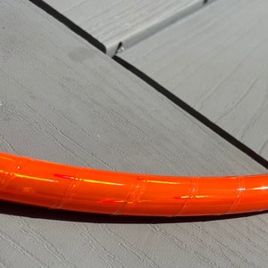 UV ORANGE SHEEN - Oil Slick/Rainbow Sheen Taped Hula Hoop- polypro/hdpe- free shipping, clear protection tape & optional grip tape
