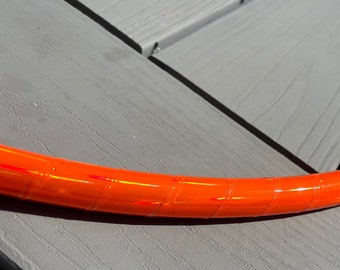 UV ORANGE SHEEN - Oil Slick/Rainbow Sheen Taped Hula Hoop- polypro/hdpe- free shipping, clear protection tape & optional grip tape