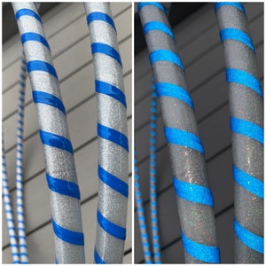 Blue Ice Reflective Glitter Mini/Twin Hoop Pair