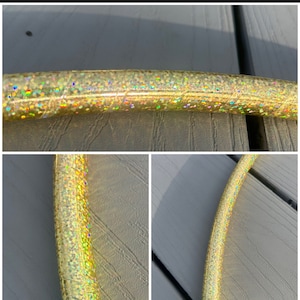GOLD SEQUINS  Taped Hula Hoop- polypro/hdpe- free shipping