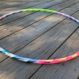 MULTI-MORPH SPIRAL hula hoop -polypro or hdpe hula hoop- free shipping, clear protection tape, and optional gaffers grip tape