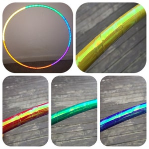 Opalized Rainbow Reflective Hoop, clear protection tape included
