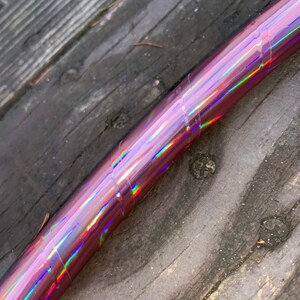ROSE GOLD SHEEN- Coral Pink Oil Slick/Rainbow Sheen Taped Hula Hoop- polypro/hdpe- free shipping, clear protection tape, optional grip tape